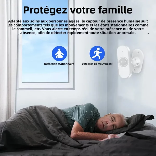 Smart Zigbee Human Presence Sensor 24G Mmwave Radar Motion Light Detector Smart Home Optional Temperature And Humidity Detection