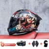 New Motorcycle Professional Racing Flip Up Helmet ABS Material Modular Dual Lens Bluetooth Helmets DOT  full face helmet