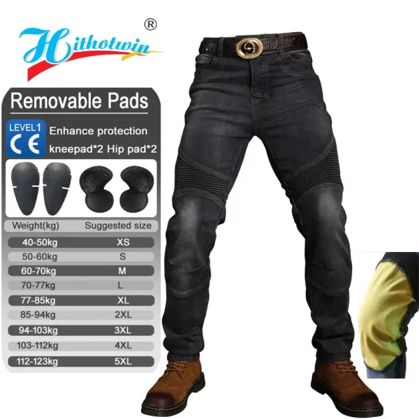 S33a93fad45a149a7b35819eddf510780p-9.webp Kevlar Motorcycle Jeans Aramid Protective Trousers for Men Women Motocross Riding Pants Safety Gear