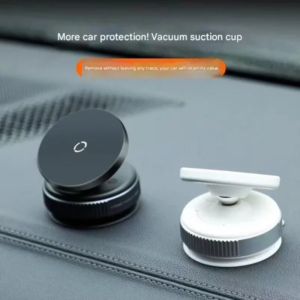 Adjustable Vacuum Magnetic Suction Cup Phone Holder, Suitable for Car/Gym/Mirror/Smooth Surfaces Hands-Free Stand, Compatible