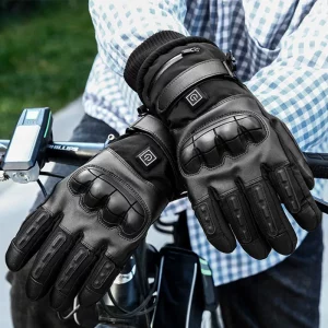 Winter Heated Gloves for Motorcycle Biker Men Women Touchscreen Rechargeable Self Heating Gloves Ski Hiking Hand Warmer