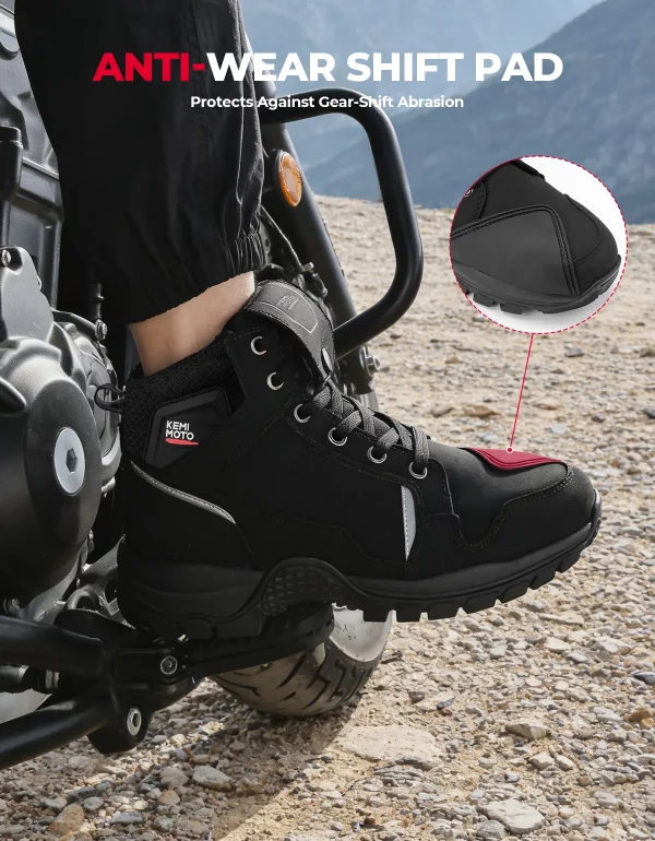 S34d03db7416a4f599f8d8623807d006dg.webp Waterproof Shoes Men for Motorcycle Riding Soft Comfortable Lining Breathable Ankle Protection Anti-Slip Camping Outdoor Boots