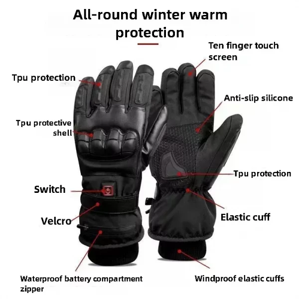 S36544a96222d462e9008a8e8bef93e0cP-1.webp Electric Heated Gloves 5-7.4V Winter Waterproof Ski Gloves Warm Men Women Snow Warm Cycling Gloves Cold Weather Driving Biking