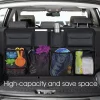 Car Trunk Organizer Adjustable Backseat Storage Bag Net High Capacity Multi-use Oxford Automobile Seat Back Organizers Universal
