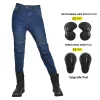 2024 New Motorcycle Jeans Women Upgrade Silicone Protector Detachable Casual Fashion Racing Road Rider Four Seasons Moto Pants