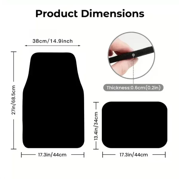 Universal Car Floor Mat Front & Rear Automotive Carpet Floor Mats For Auto SUV Sedans Vans Accessories Dirt and wear-resistant