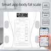 Intelligent, simple and practical Rechargeable mobile digital scale, connected to APP, displaying BMI, body fat and muscle mass