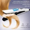 Steam Hair Straightener Brush Anti-scald Negative Ion Hair Care Ceramic Wide Hair Curling Flat Plates Lcd Display Hot Comb