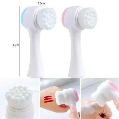S3f06f263d3e142d19721a474c08da0fbl.webp Silicone Facial Facial Cleansing Brush Manual Massage Facial Cleansing Brush Soft Bristles Silicone 3D Double-Sided Face Brushes