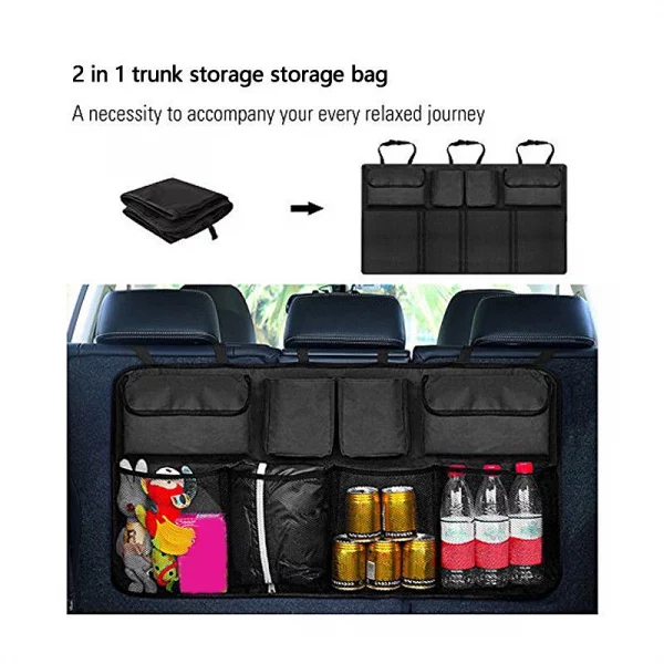 S4934c9699c1d4ab18e023d37217383e6u.webp Car Trunk Organizer Adjustable Backseat Storage Bag Net High Capacity Multi-use Oxford Automobile Seat Back Organizers Universal