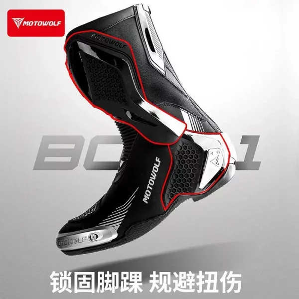 S499d5d9d6b2f442aabc6b15a502ac7102.webp Motowolf Motorcycle Riding Boots Motorcycle Waterproof Shoes High-top Racing Boot Off-road Professional Four-season Botas Moto