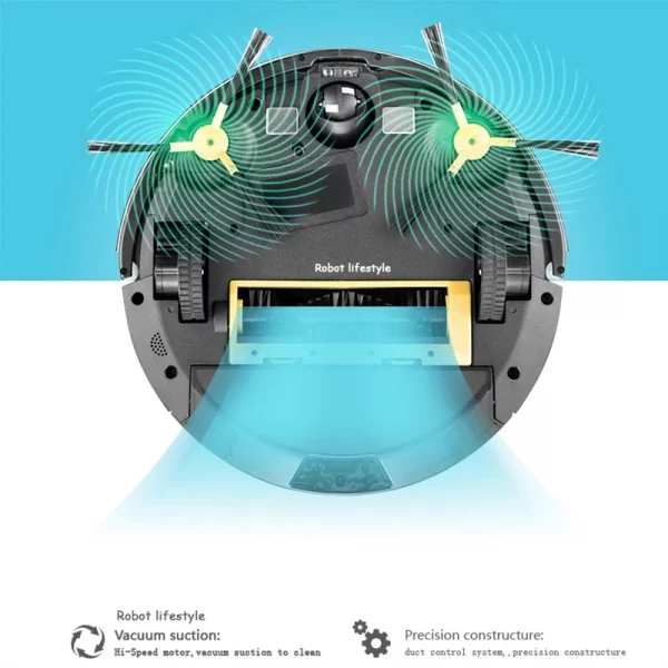 S4d28eb47e4a949b0811961ae8733144de.webp Vacuum Cleaner Robot with HD Camera Monitor Pet, Video Call, Map Navitation, WiFi App Control, Smart Memory, Wet and Dry Mop