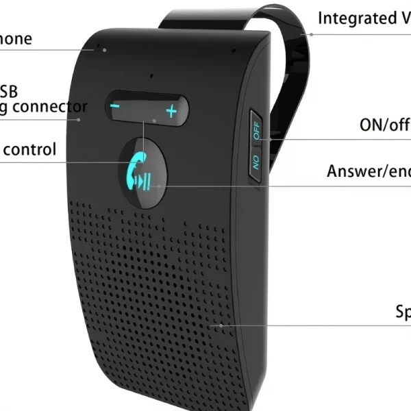 S4d362d1e770f43a4baff4018b8a39bc2R.webp Wireless Bluetooth Hands-Free Car Kit with Sun Visor Speakerphone for Multi-Point Calls