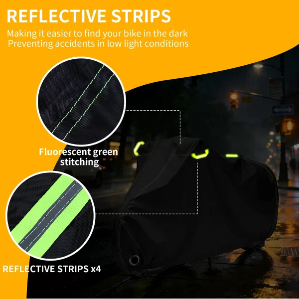 S4dcafab0e4704accb6a0e2fa155cb57cn-1.webp Outdoor Bike Cover 210D High Quality Bicycle Protector Multipurpose Sun Rain Snow Dust Waterproof All Weather Protective Covers