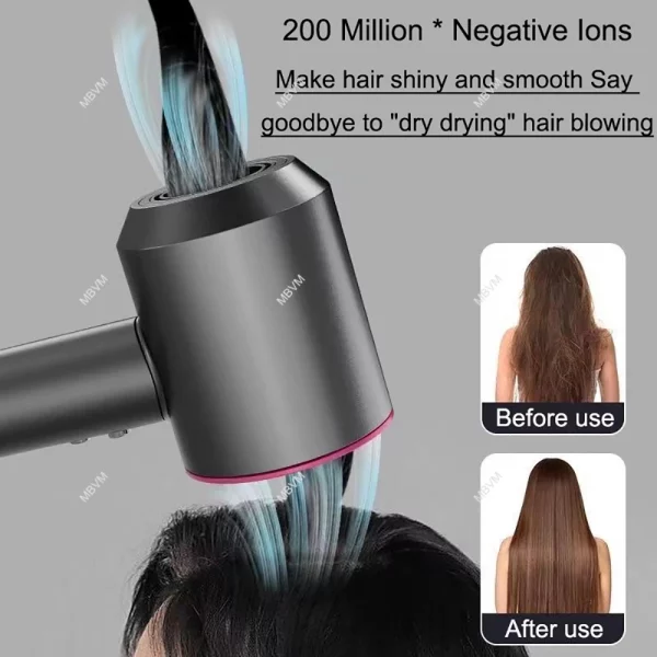 5 in 1 Super Hair Dryer Leafless Air Blower Electric lonic Diffuser Hairdryer Woman Professional 1.8M High Speed Hair Dryer