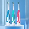 Sonic Electric Toothbrush Rounded 3D Vibrate Teeth Brush Rotation Gum Care Soft Bristle Heads Battery Power Teeth Whitening