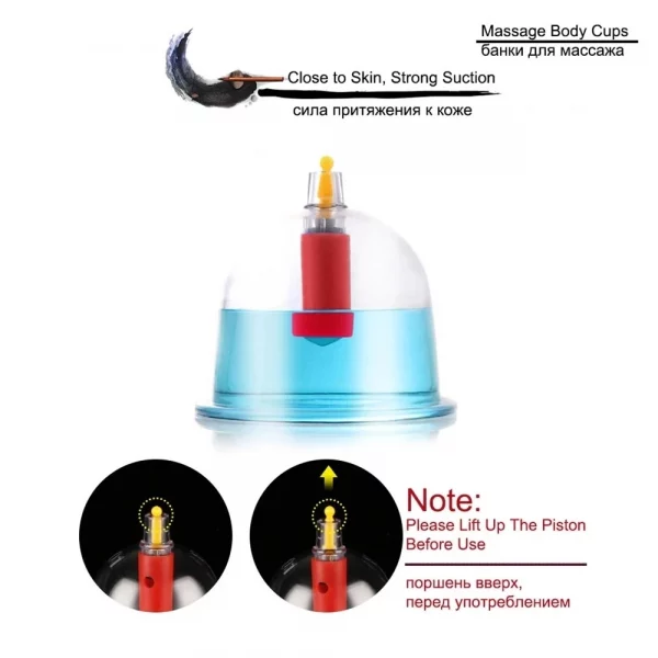 32 Pcs Vacuum Cupping Body Massager Suction Cups Jar Set Plastic Vacuum Suction Therapy Cupping Set Cans for Shoulder Massage