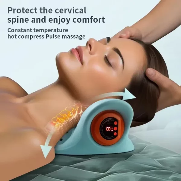S51d30879a226466281422a1df2397db7y.webp Cervical Neck Massager EMS Relax Heat Devices for Adult Cervical Repair Traction Electric Neck and Head Acupoint Massage Pillow