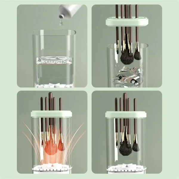 3-in-1 Electric Makeup Brush Cleaner - Automatic Washing & Drying, Type-C Charging, Fast & Deep Cleaning for Cosmetic Brushes