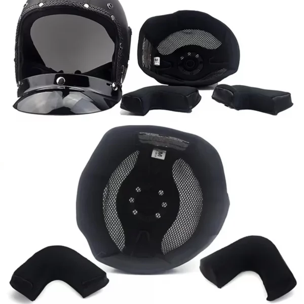 Retro Helmet Motorcycle Open Face Helmets PU Leather Casco Moto Helmet Vintage Capacete De Moto Motorcycle Equipments ECE DOT