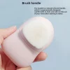 Double Sided Silicone Facial Cleansing Brush Manual Massage Facial Cleanser Brush Soft Bristles Deep Cleaning Exfoliator Tool