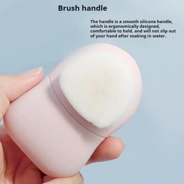 Double Sided Silicone Facial Cleansing Brush Manual Massage Facial Cleanser Brush Soft Bristles Deep Cleaning Exfoliator Tool