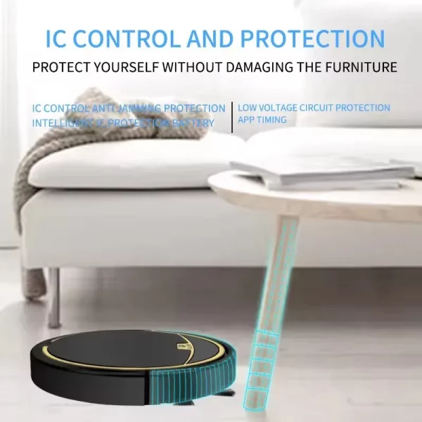 S542b54a3cbd44bd8b070935de7228457M.webp Smart Vacuum Cleaner Robot Household Automatic App Control 2800PA Suction Quiet Wet Dry Floor Sweep Mopping Cleaning Machine