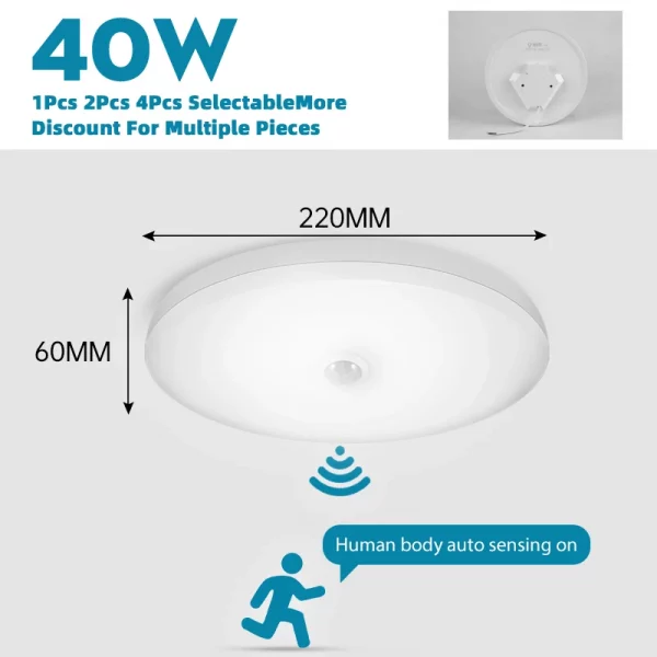 Smart Sensor LED Light Ceiling Lamp Modern Home Indoor Aisle LED Hanging Fixture Induction Lighting Living Room Luminaire Lamps