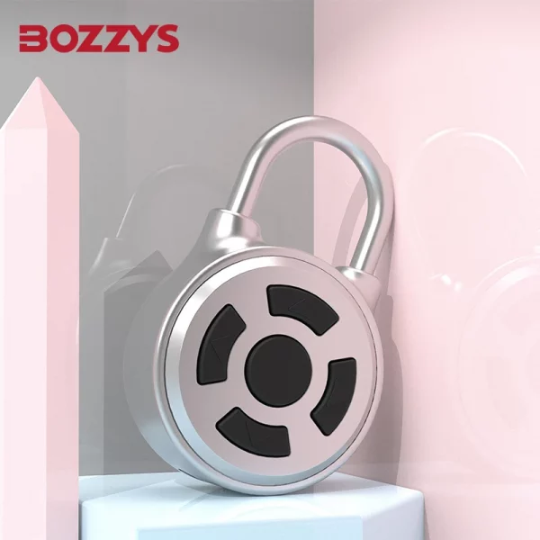 BOZZYS Smart Lock Bluetooth APP Control IP55 Waterproof Rechargeable for Luggage Gym Office Zinc Alloy Anti Theft Padlock