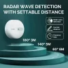 MOES Tuya ZigBee 3.0 Human Presence Sensor ,Radar Wave Detection Sensor for Home Security Smart Human body Exists Sensor