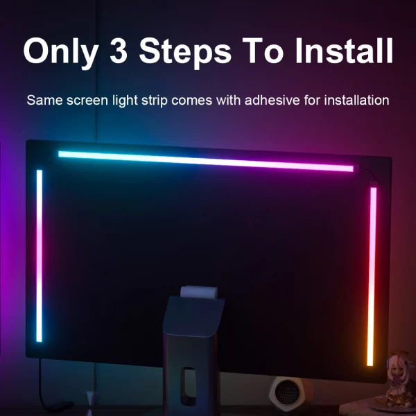 S554875f5953e4abfb5be7900087c6a8d0.webp Smart Ambient TV Lighting Display Sync LED Strip RGB Dream Color Atmosphere Light Ramadan Decor Lamp Color DIY Party Game PC