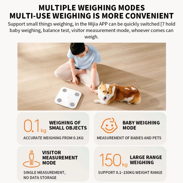 Xiaomi Scale S400 Smart Health Scale Dual-frequency BIA Scale 25 Body Metrics Analyzer Family Health Tracker Portable Home Tools