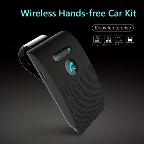 S568f93594ef5437491c23a463a87366eP.webp Wireless Bluetooth Hands-Free Car Kit with Sun Visor Speakerphone for Multi-Point Calls