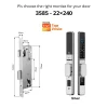 S56ab53354f3d4c0596fd0fe8b0544b3dc.webp Smart Door Lock Waterproof Aluminum Electronic Sliding Door Lock Tuya Fingerprint Biometric Password NFC Card Remote APP Control