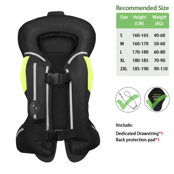 S5731cf4705e4433390de2e2f04dc4709T.webp New Motorbike Body Armor Motorcycle Air Bag Vest Motor Air-bag Vest Motocross Racing Riding Airbag System Anti-fall CE Protector