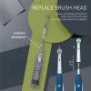 Sonic Electric Toothbrush Rounded 3D Vibrate Teeth Brush Rotation Gum Care Soft Bristle Heads Battery Power Teeth Whitening