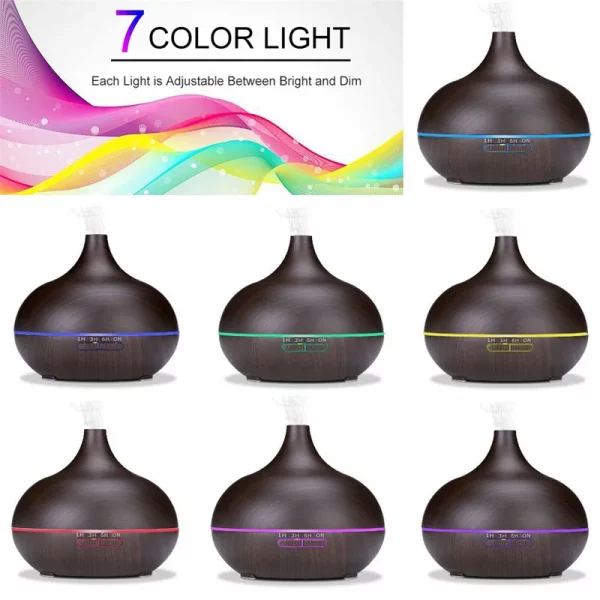 Essential Oil Aromatherapy Diffuser with Remote Control LED Ultrasonic Cool Mist Scent Humidifier Vaporizer for Room Office Home