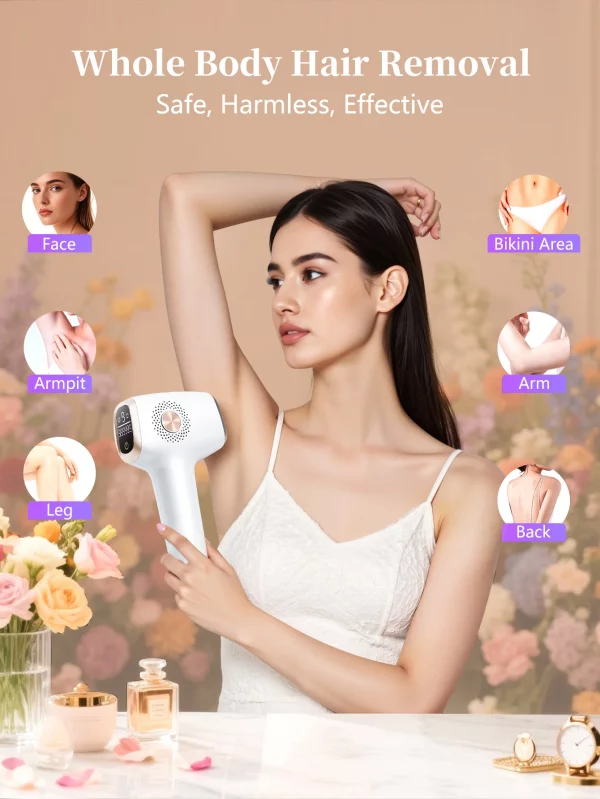 S5dddd4a5b58749d7ac74af958f63b7e3J.webp IPL Hair Removal with Ice Cooling Care Function for Women Permanent,999,999 Flashes Painless IPL Hair Remover Device
