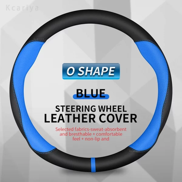 Car Steering Wheel Cover 38cm 15" Leather For MINI COOPER S JCW ONE F54 F55 F56 F60 R60 R61 Auto Accessories