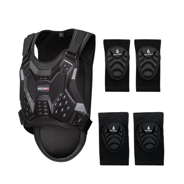 WOSAWE Adult's Motorcycle Armor Back Protector Spine Chest Protection MTB Motocross Racing Body Protective Vest Motorbike Jacket