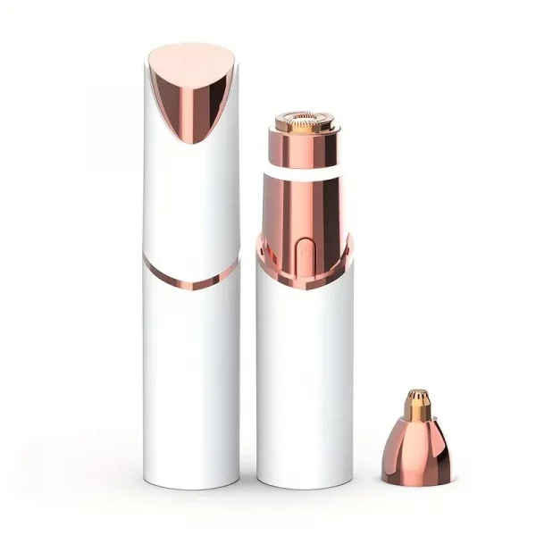 2-in-1 facial and eyebrow trimmer: a rechargeable painless facial eyebrow shaver for the face, lips, and body