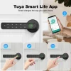 S617a3eeeb3a64bedbfa67727e777e74dO.webp Smart Lock For Main Door Tuya Smart Home Fingerprint Electronic Door Lock APP Remote Unlocking Residential Automation With Alexa