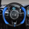 Car Steering Wheel Cover 38cm 15" Leather For MINI COOPER S JCW ONE F54 F55 F56 F60 R60 R61 Auto Accessories
