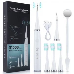 Electric Toothbrush with Sonic Cleaning 3-in-1 for Removing Tartar Whitening Teeth Oral Care USB Charging Replacing Brush Head