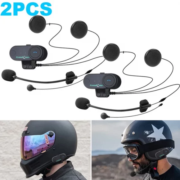 S64e699ab73c540cf817359eb703c81aaW.webp FreedConn TCOM VB Motorcycle Helmet Intercom Bluetooth 5.0 Headset Headphone FM Moto Interphone Helmet Communicator Speaker Gift