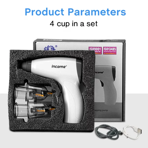 Electric Vacuum Cupping Massage Set Vaccum Massager Cupping Therapy Set Anti Cellulite Suction Cups Massage Physiotherapy Jars