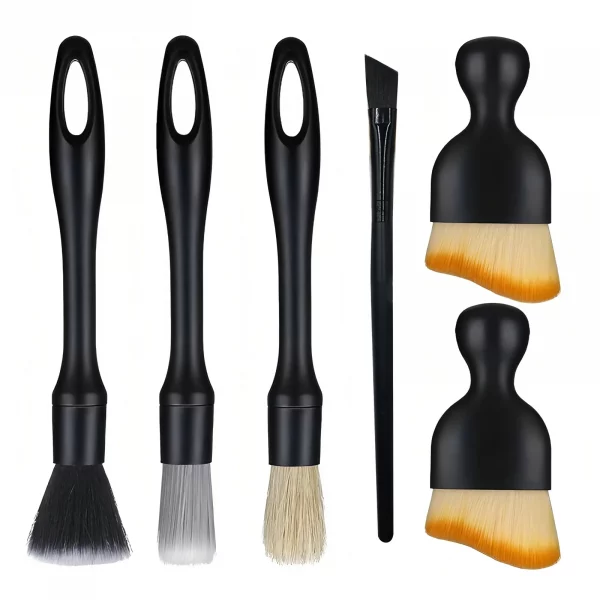 Car Cleaning Brushes Kit Automotive Interior Detailing Dust Brush Vehicle Microfiber Sweeping Brush Car Wheel Hole Wash Tools