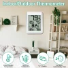 S68447b4b9b09402a941fac47102ea762P.webp Smart Wireless Digital Thermometer- Indoor/Outdoor Temp Monitor with Min/Max Records 100m Range Wall Mountable for Home Office