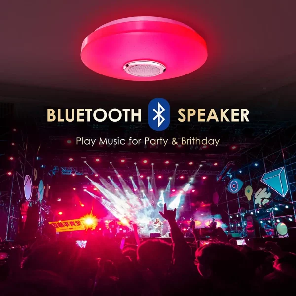 S69c7f53da894486e940e0cb4d1a557255-1.webp RGB Smart Home LED Ceiling Light With Speakers For Music APP Remote Control Bluetooth Interior Decoration Bedroom Party