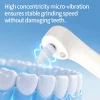 Tooth Polisher, Rechargeable Teeth Whitening Kit, for Teeth Cleaning and Whitening, Equipped with 6 Brush Heads & LED Light, Por